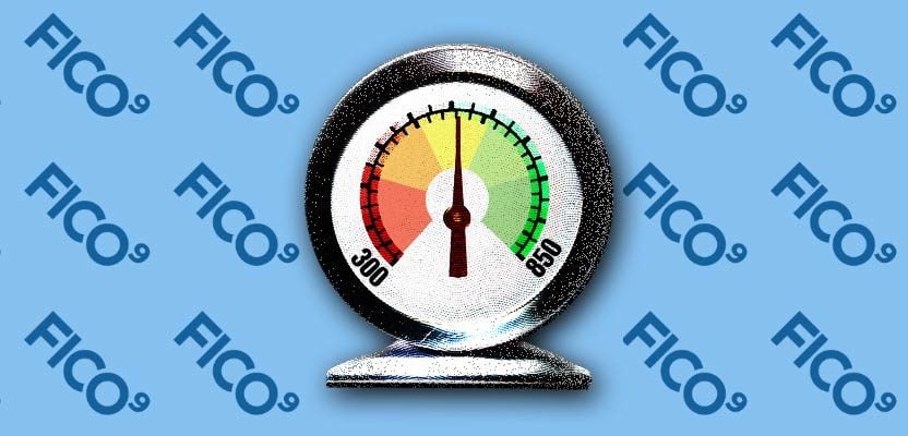 FICO 9 credit score gauge