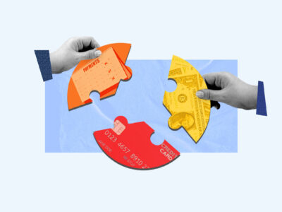 Three types of credit as puzzle pieces