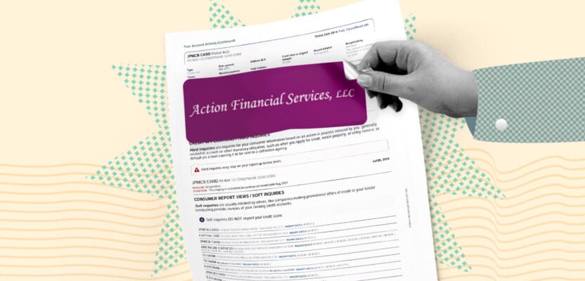 Action Financial Services collection company getting removed from credit report