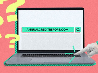 Laptop showing AnnualCreditReport.com