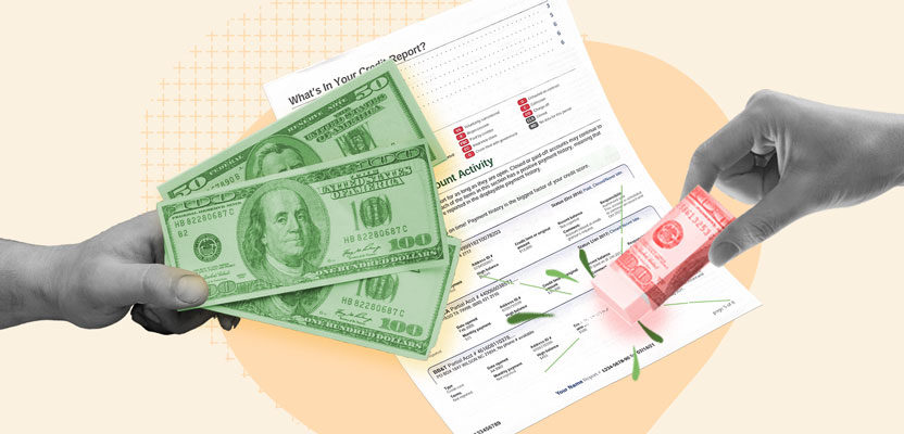 Man paying $250 to erase a negative mark on his credit report