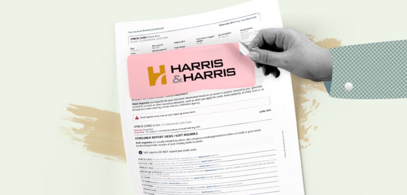 Harris & Harris collection company getting removed from credit report