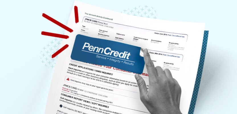 Penn Credit collection company getting removed from credit report