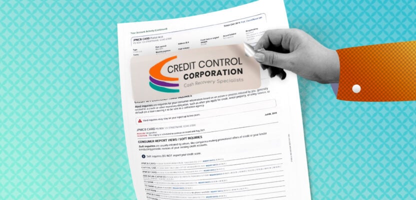 Credit report showing Credit Control Corporation collection account