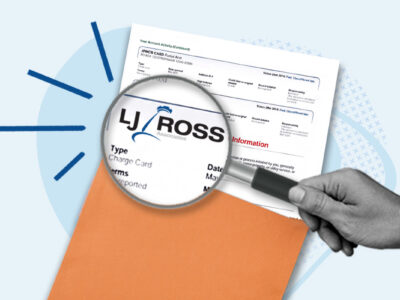 Credit report showing LJ ross collection account