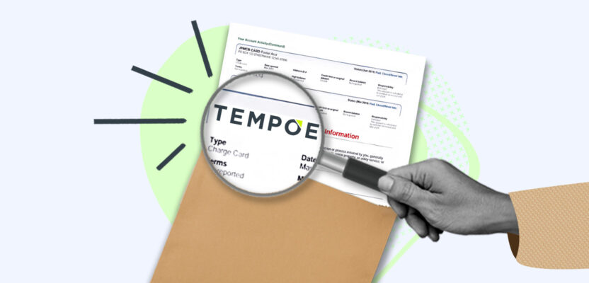 Credit report showing Tempoe, LLC collection account