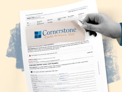 Credit report showing Cornerstone Credit collection account