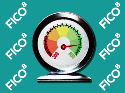 FICO 8 credit score gauge