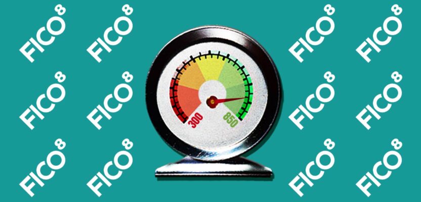 FICO 8 credit score gauge