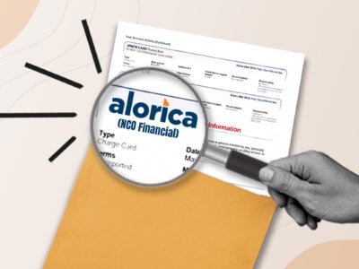 Credit report showing Alorica/NCO Financial collection account