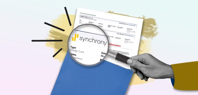 Credit report showing Synchrony Bank Collections account