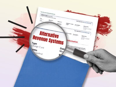 Credit report showing Alternative Revenue Systems collection account