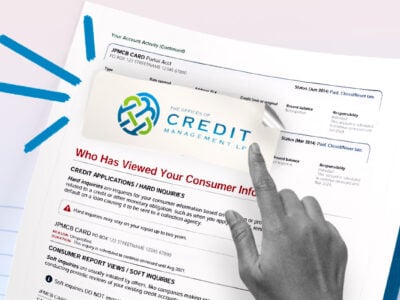 Credit report showing Credit Management, LP collection account