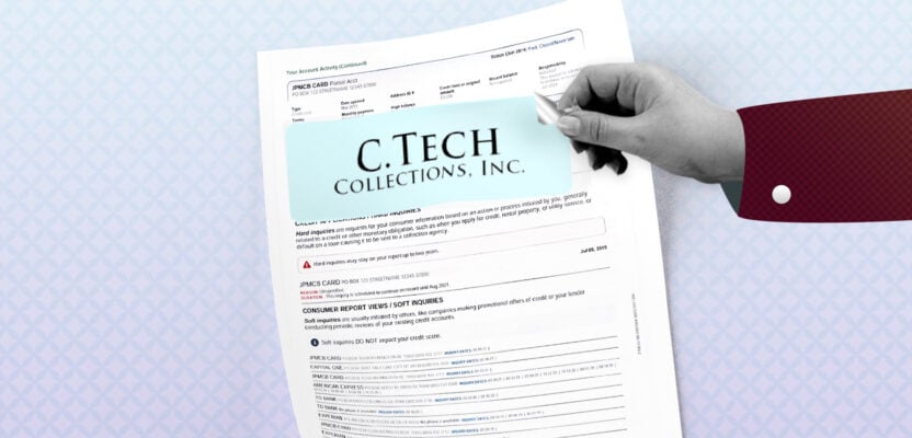 Credit report showing CTech Collections collection account