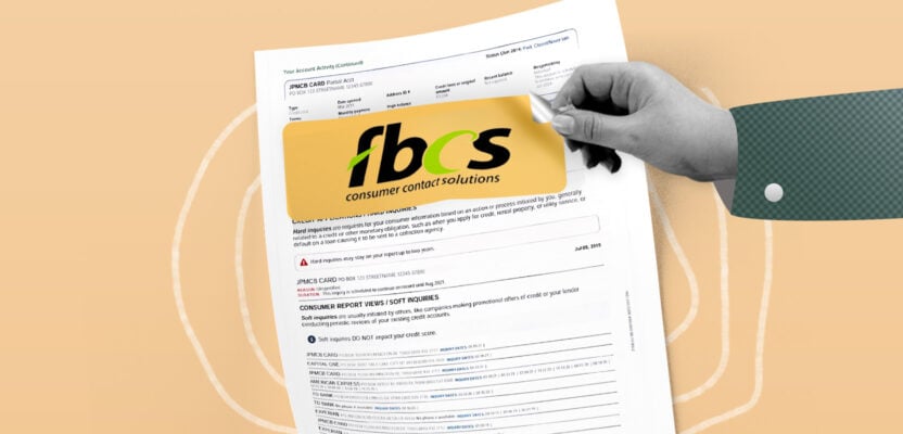 credit report showing fbcs collection account