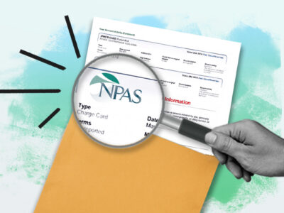 Credit report showing NPAS Solutions collection account