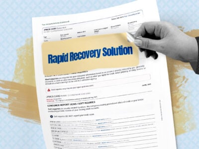 Credit report showing Rapid Recovery Solution collection account