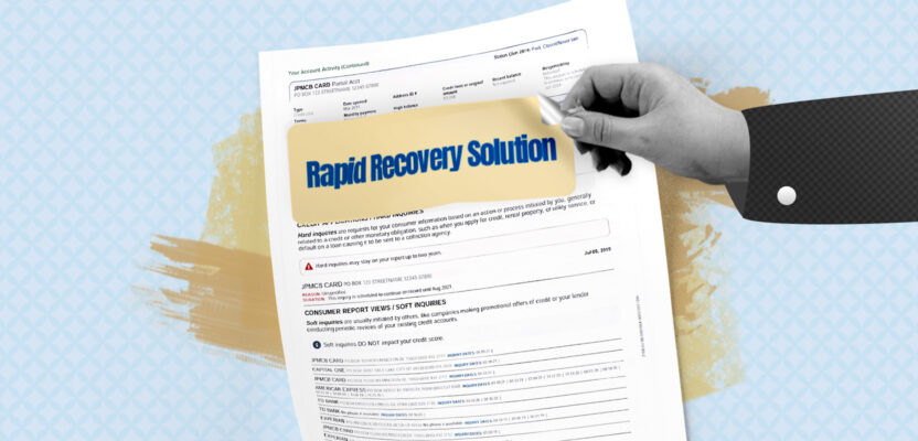 Credit report showing Rapid Recovery Solution collection account