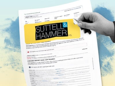 credit report showing suttell and hammer collection account