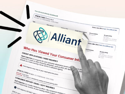 Credit report showing Alliant Capital Management collection account