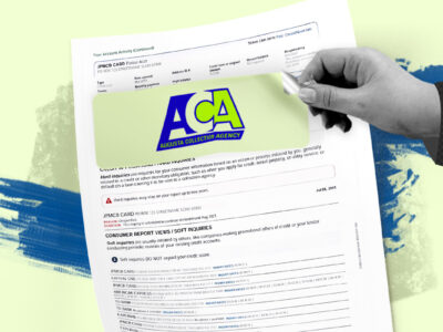 Credit report showing Augusta Collection Agency collection account