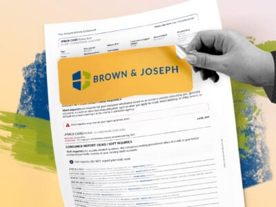 Credit report showing Brown & Joseph collection account