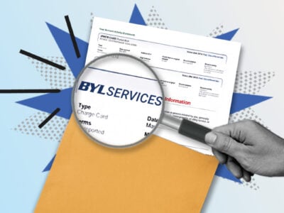 Credit report showing BYL Services collection account