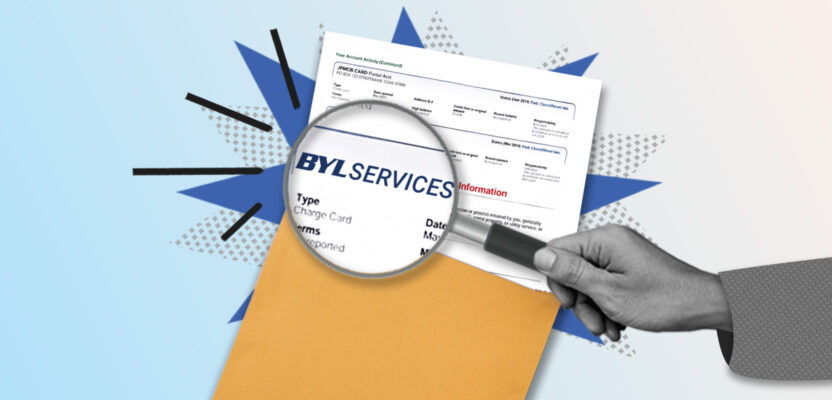 Credit report showing BYL Services collection account