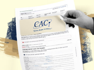 Credit report showing CACi Collection collection account