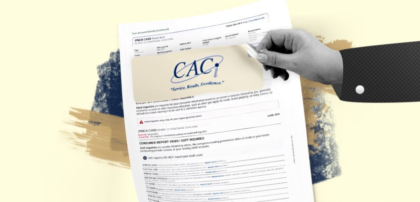 Credit report showing CACi Collection collection account