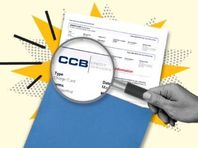 Credit report showing CCB Credit Services collection account