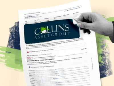 Credit report showing Collins Asset Group collection account