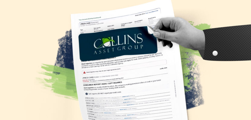 Credit report showing Collins Asset Group collection account