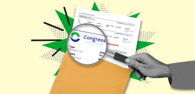 Credit report showing Congress Collection collection account