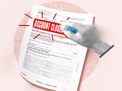 Closed account sticker being removed from credit report