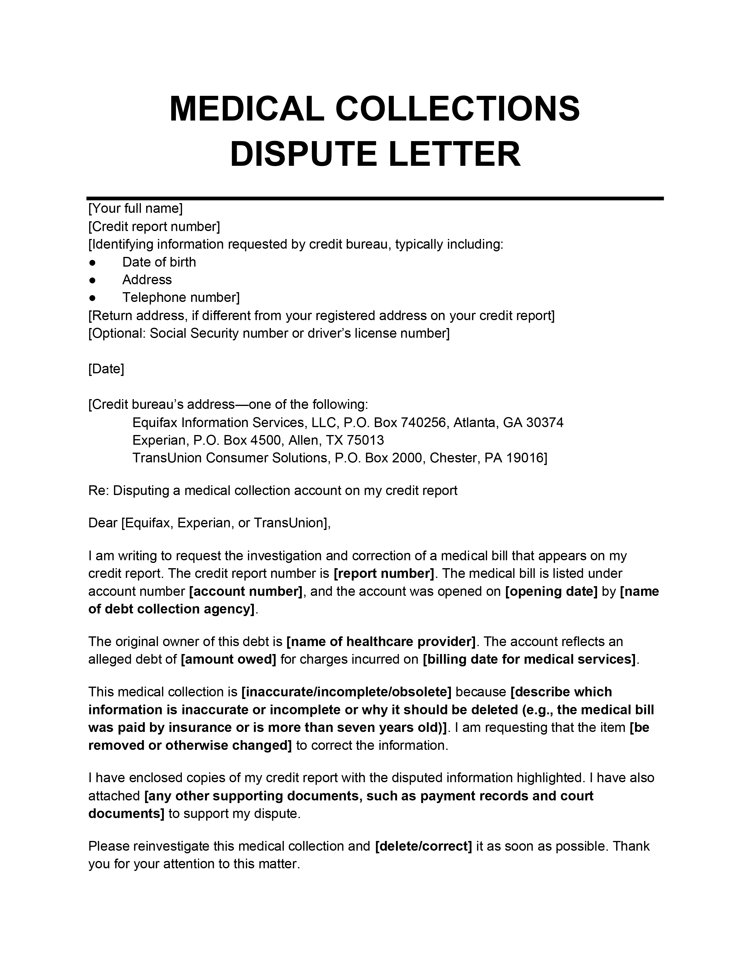 How To Write A Medical Claim Letter