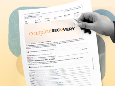 Credit report showing Complete Recovery collection account