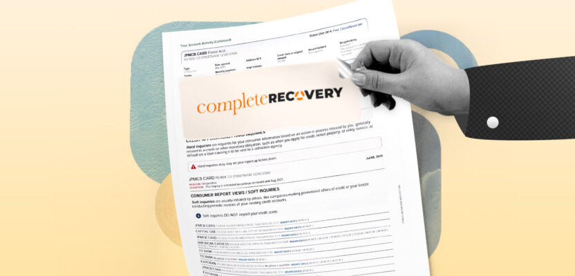 Credit report showing Complete Recovery collection account