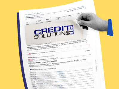 Credit report showing Credit Solutions, LLC collection account