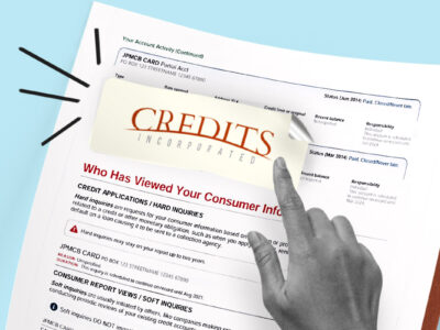 Credit report showing Credits, Incorporated collection account