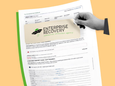 Credit report showing Enterprise Recovery collection account