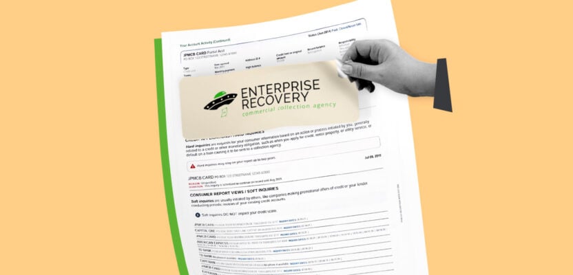 Credit report showing Enterprise Recovery collection account