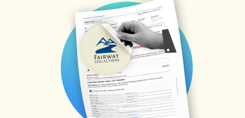 Credit report showing Fairway Collections collection account