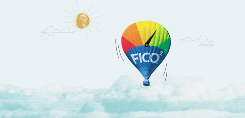 Hot air balloon rising representing raising FICO Score 2