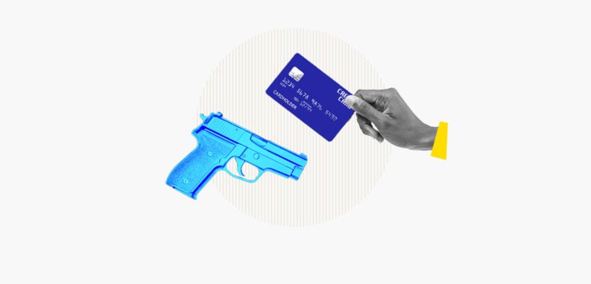 Gun being bought with a credit card