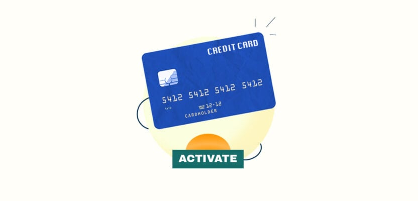 Credit card in the process of being activated